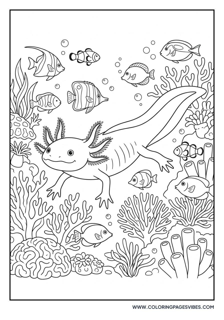 Axolotl and Coral Reef