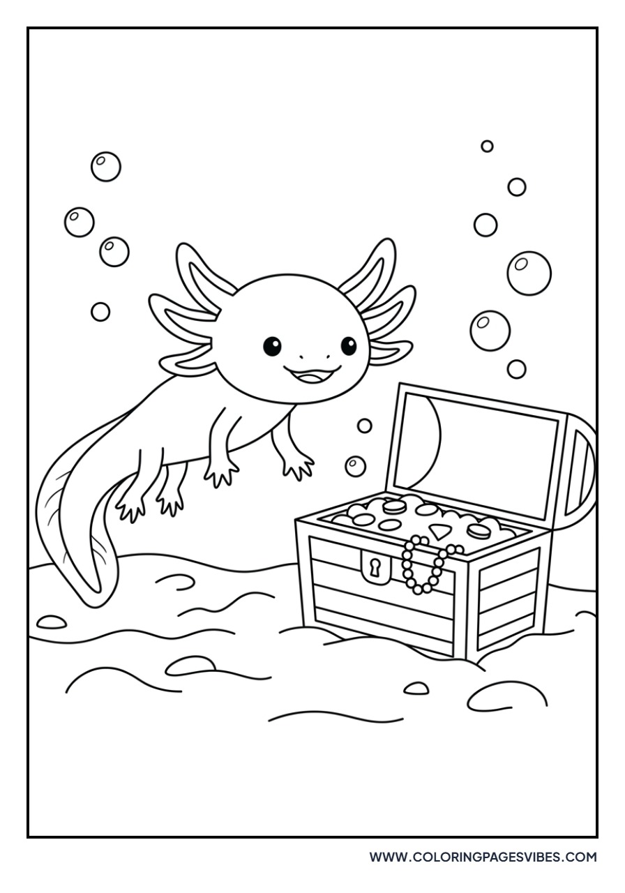 Axolotl and Treasure Chest