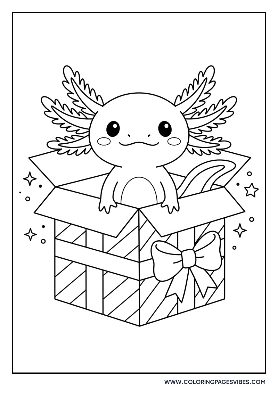 Axolotl in a Gift Box