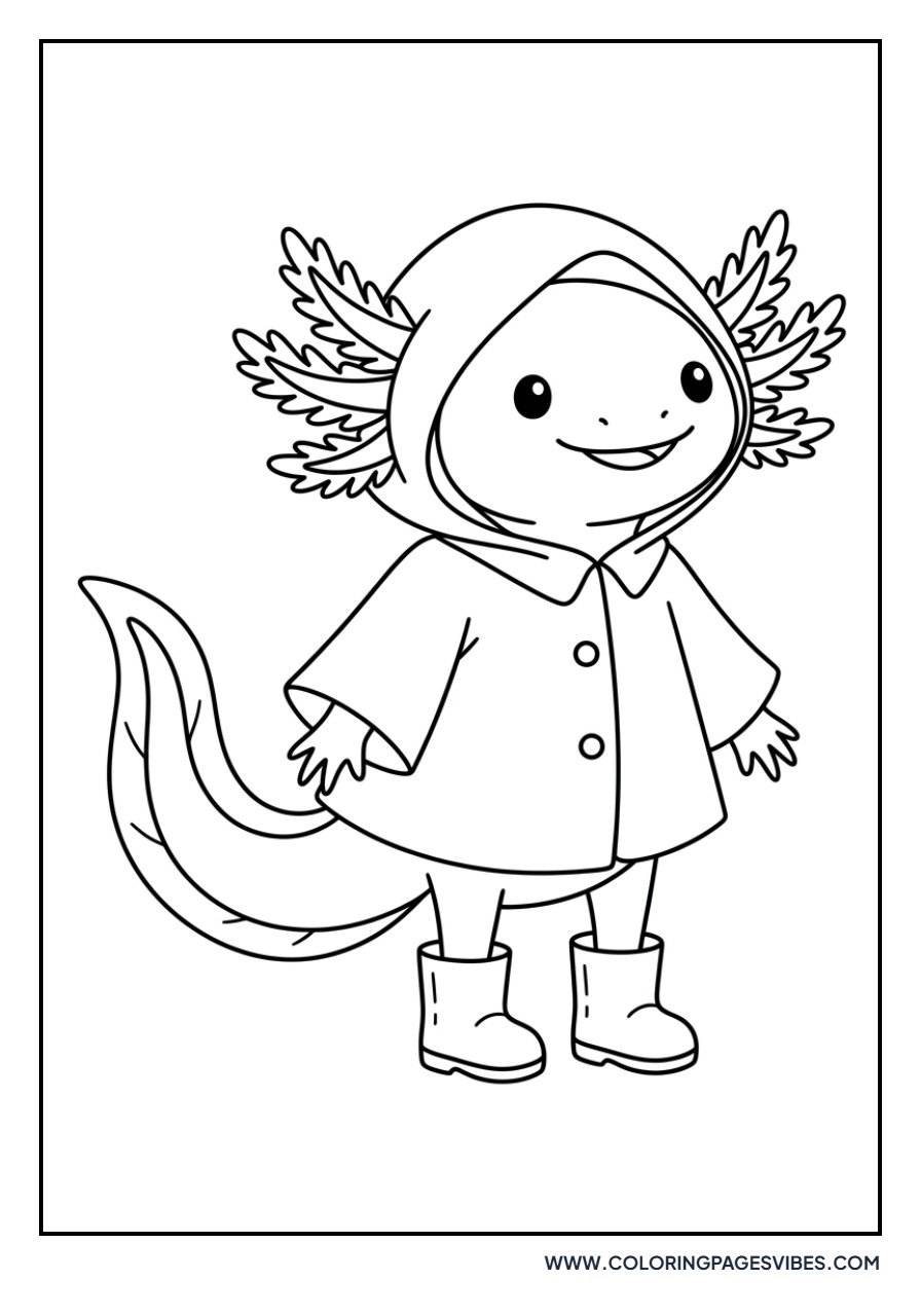 Axolotl in a Raincoat
