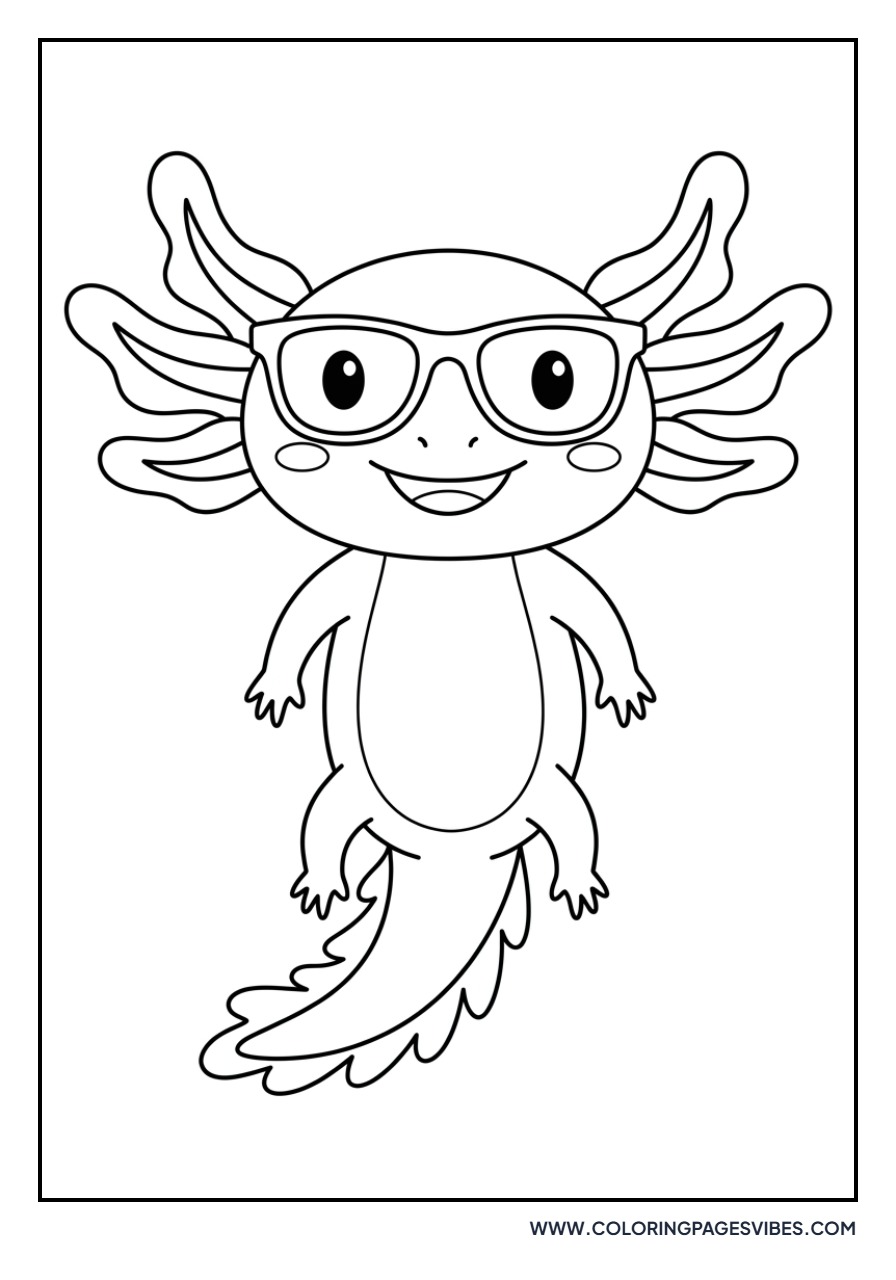 Axolotl Wearing Sunglasses