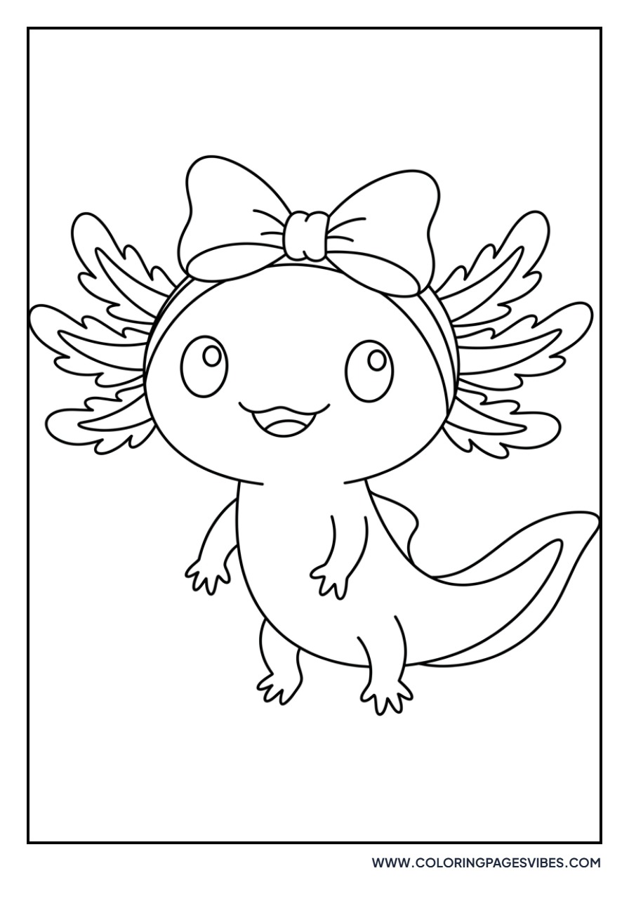 Axolotl with a Bow