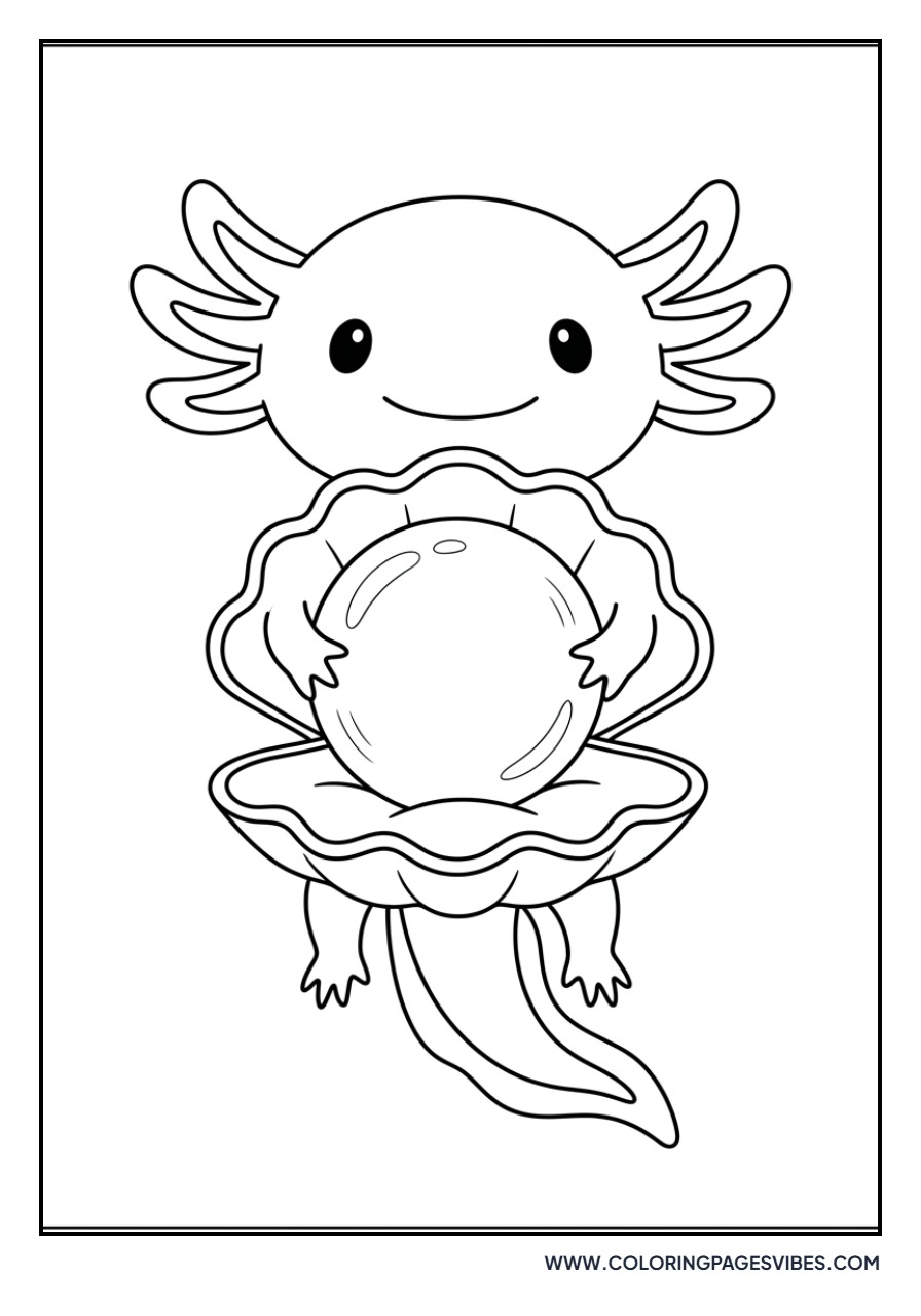Axolotl with a Pearl