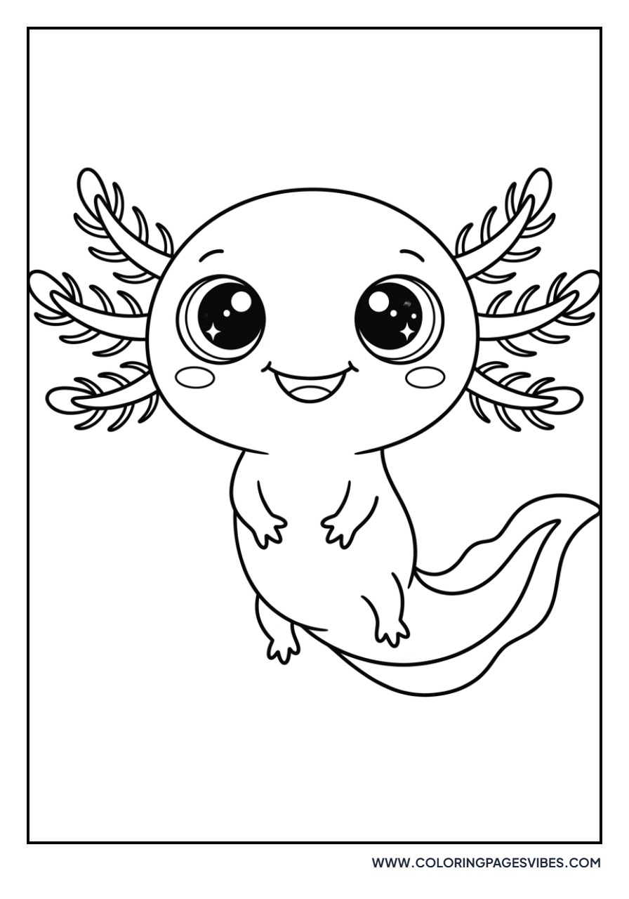 Axolotl with Big Eyes