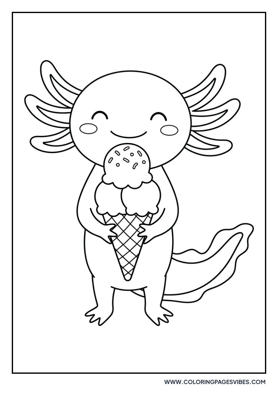 Axolotl with Ice Cream