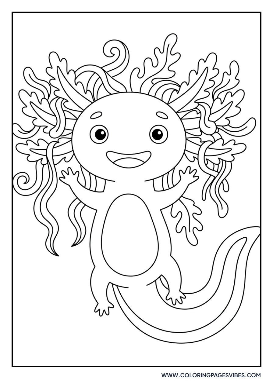 Axolotl with Seaweed Hair