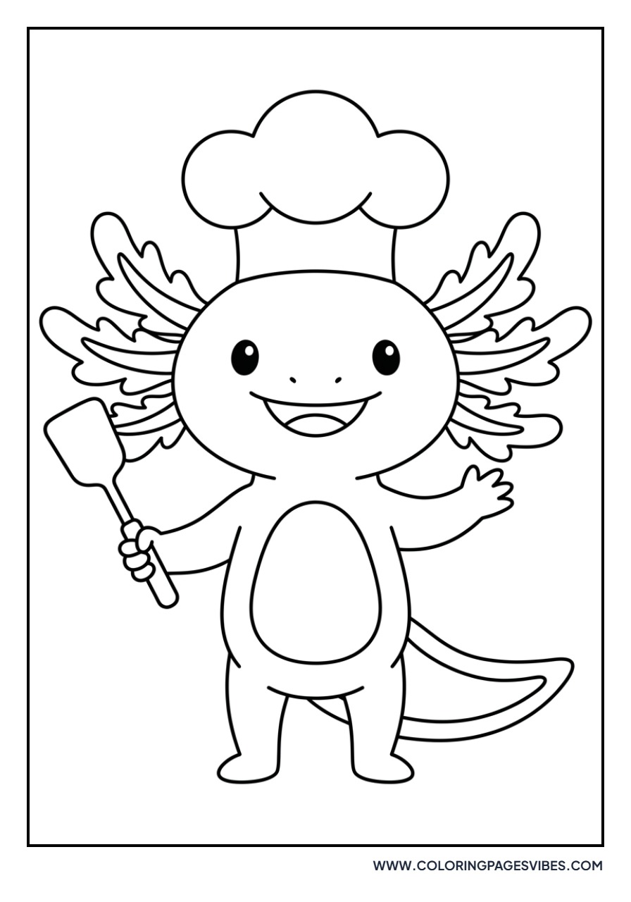 Chef Axolotl Cooking