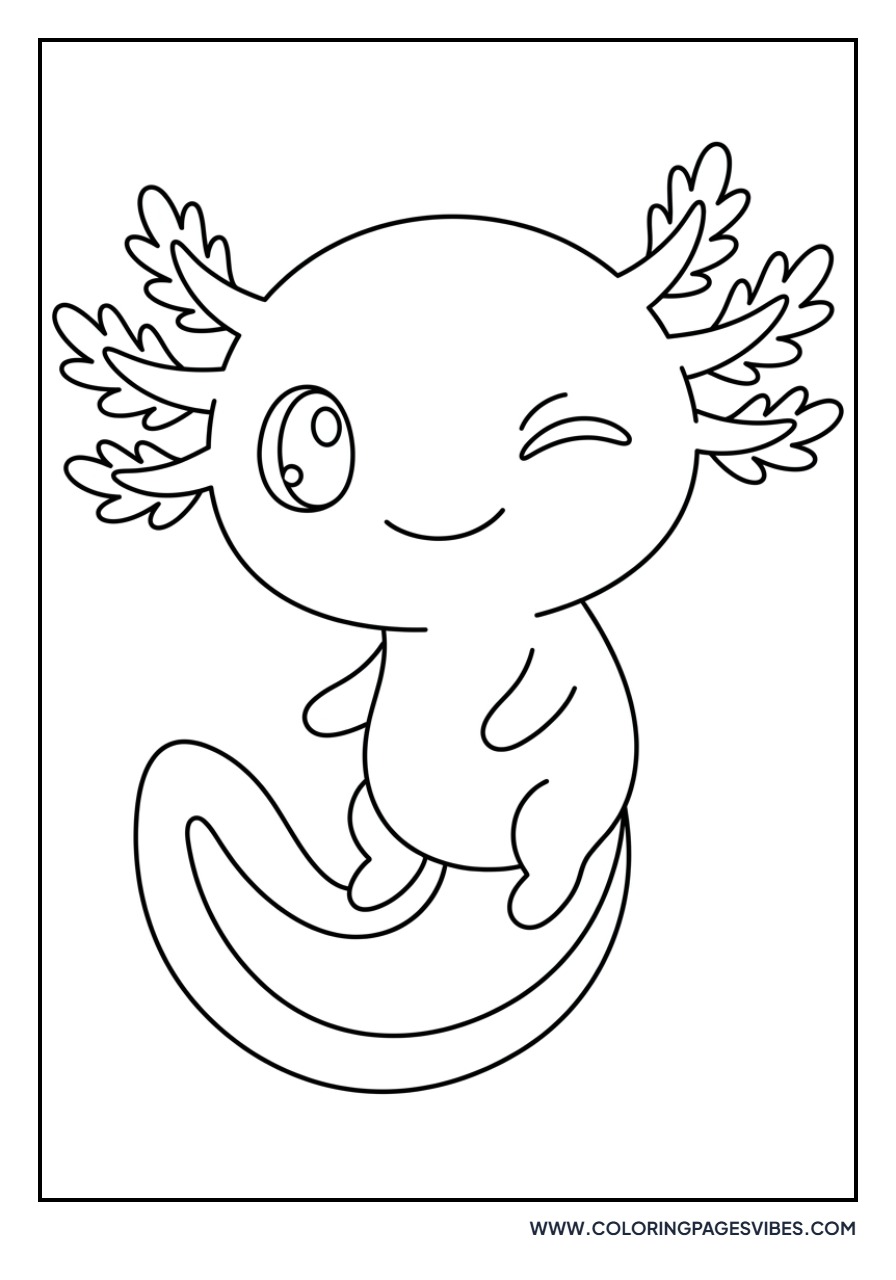 Chibi Axolotl Winking