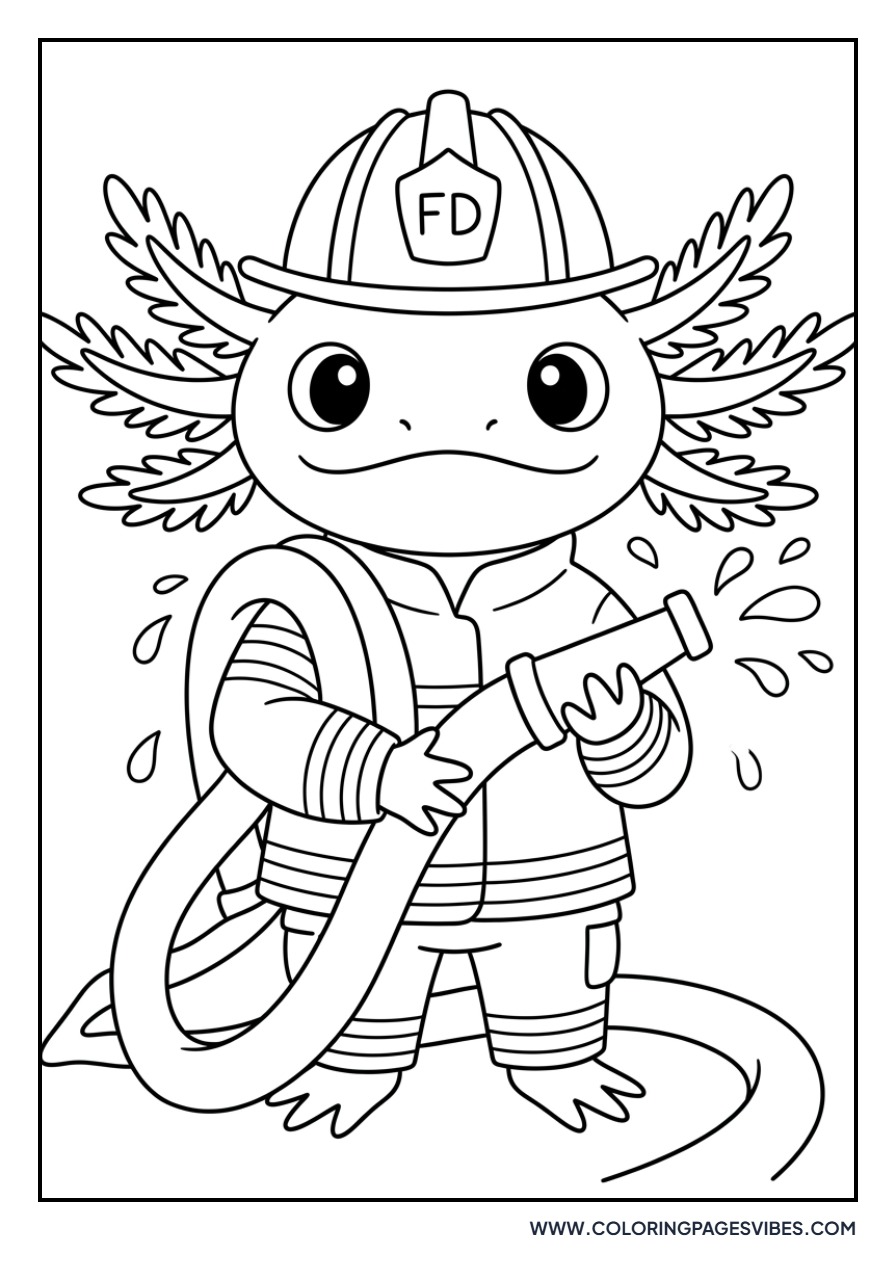 Firefighter Axolotl