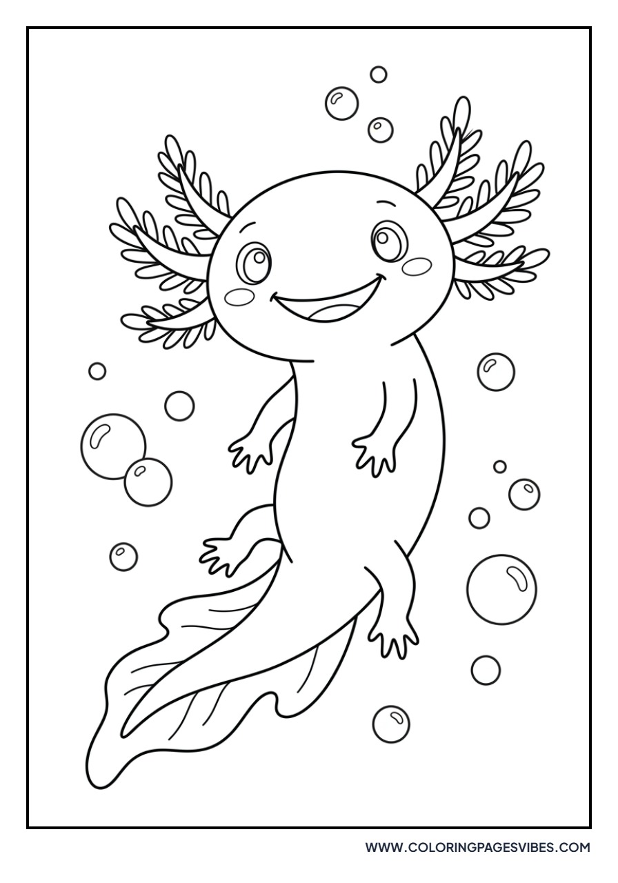 Happy Smiling Axolotl