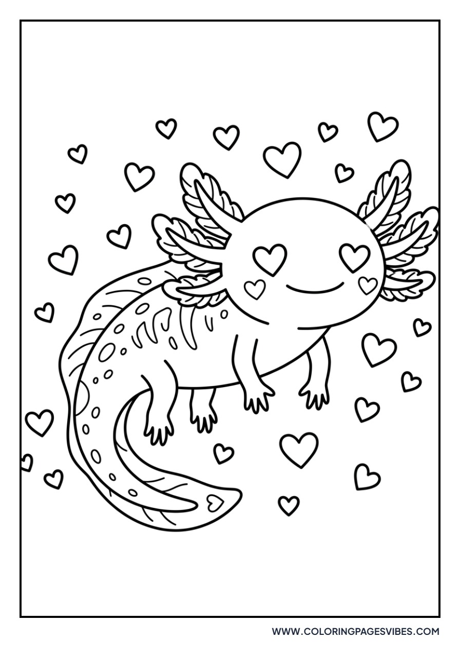 Heart-Eyed Axolotl