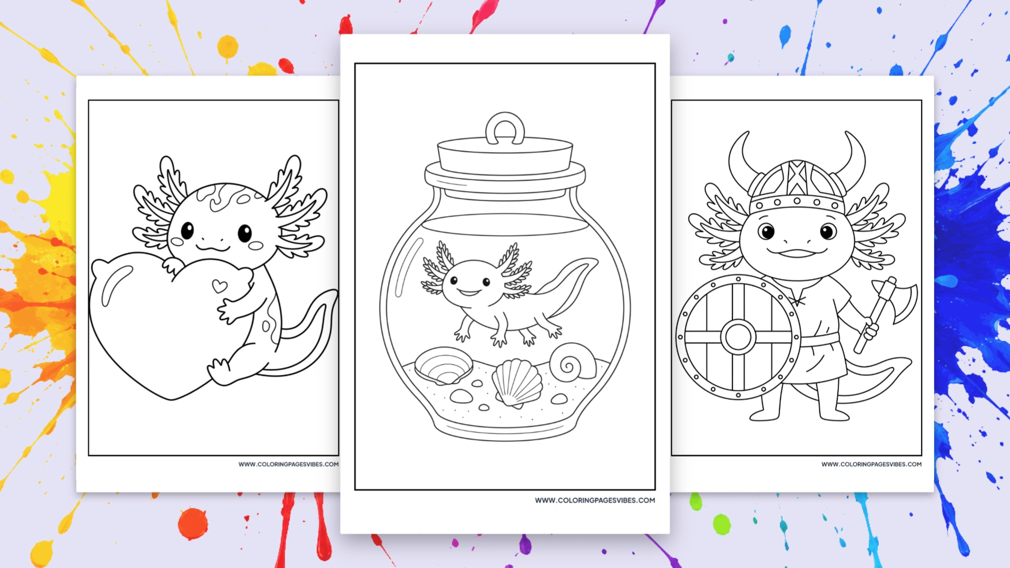 75+ Free Printable Axolotl Coloring Pages (PDF)