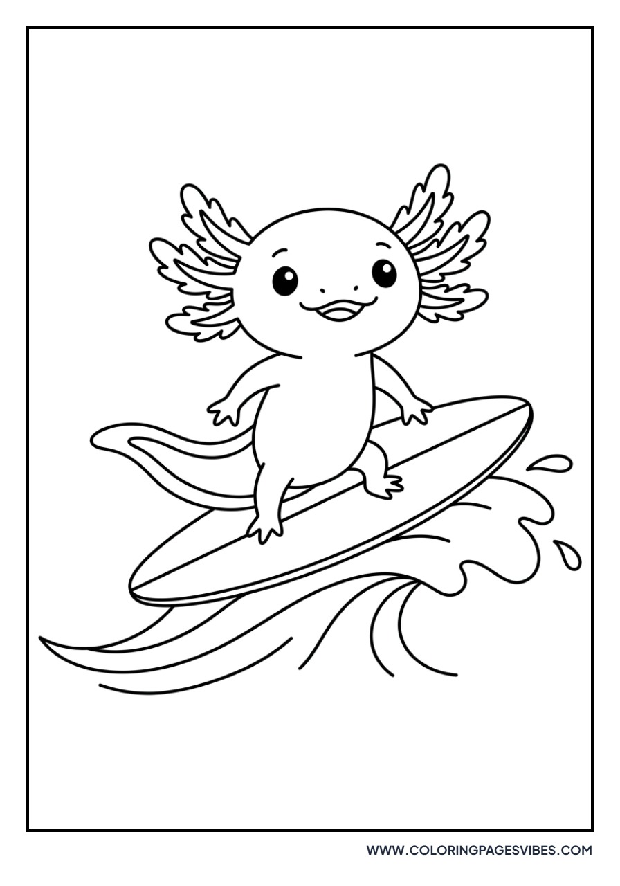 Surfer Axolotl