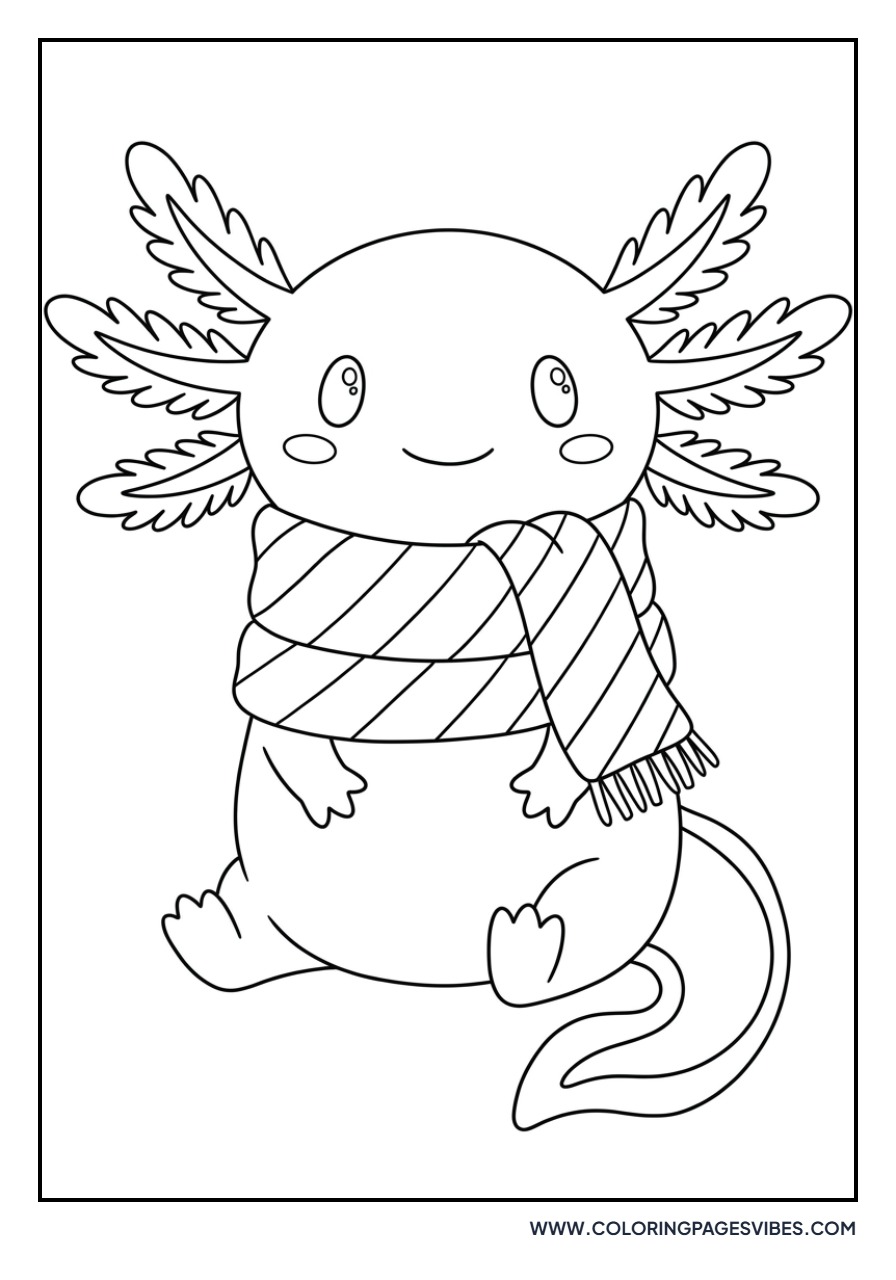 Winter Scarf Axolotl