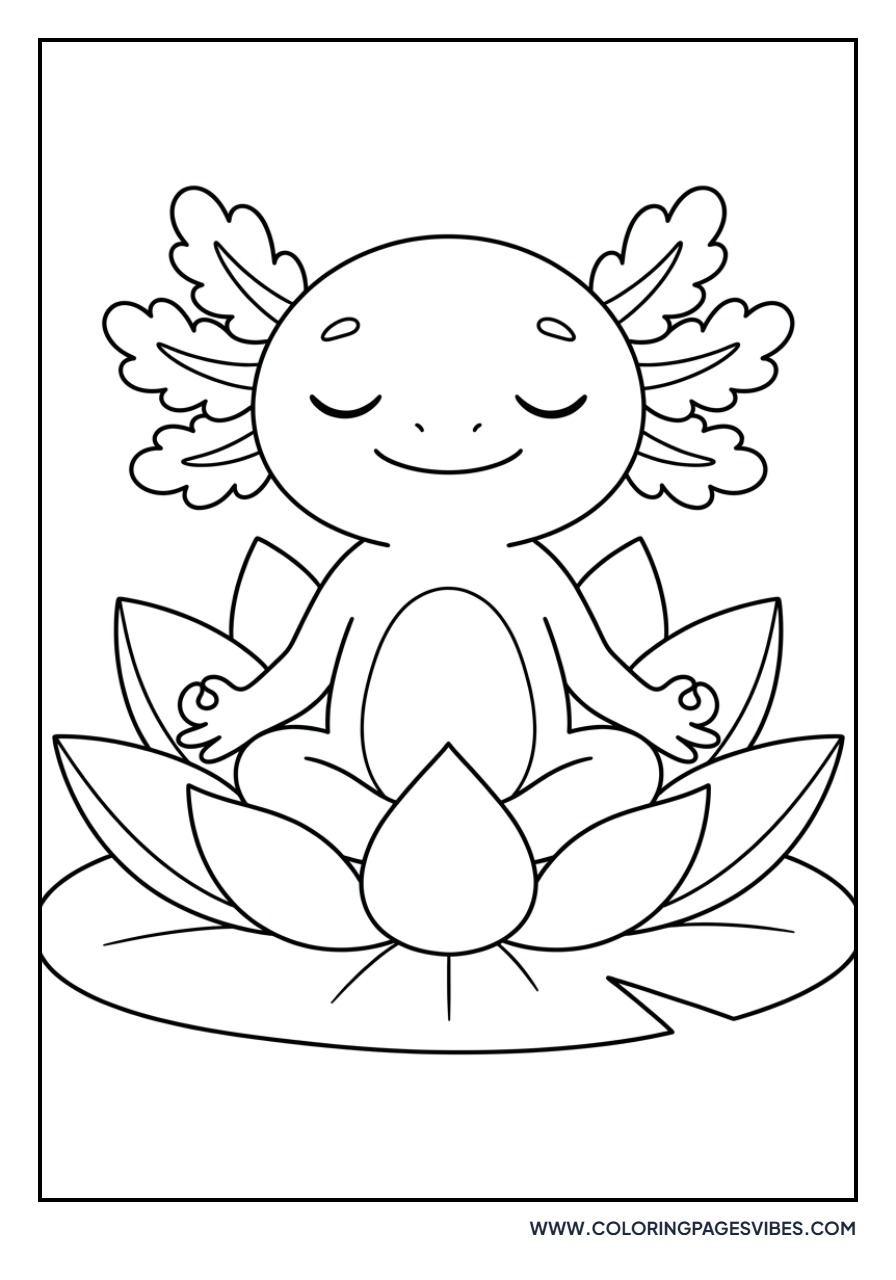 Zen Axolotl Meditating