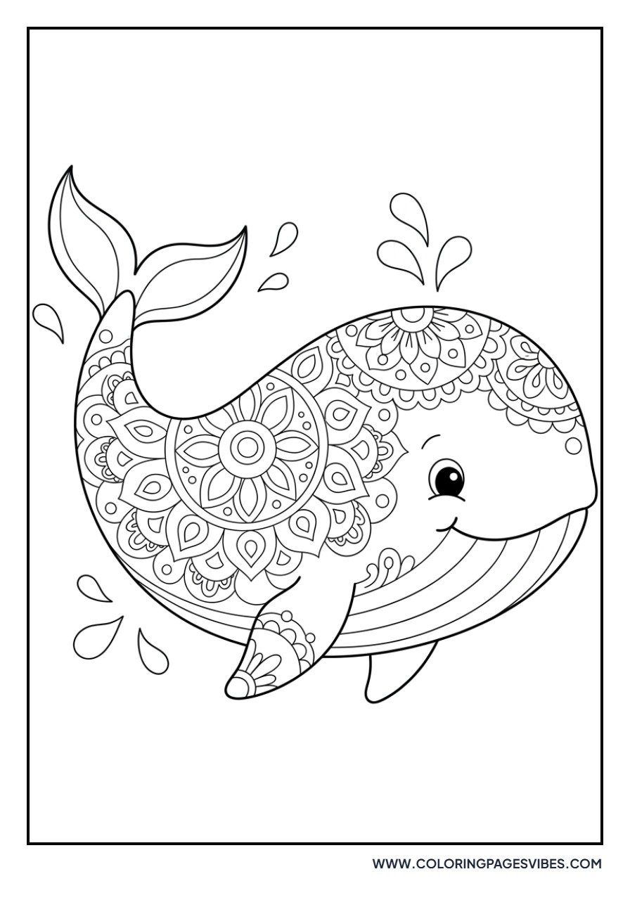 Mandala Blue Whale
