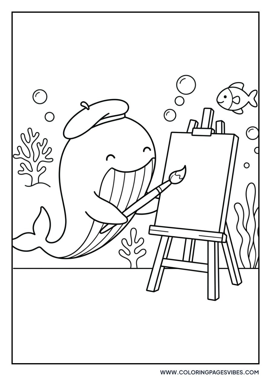 Painter Blue Whale
