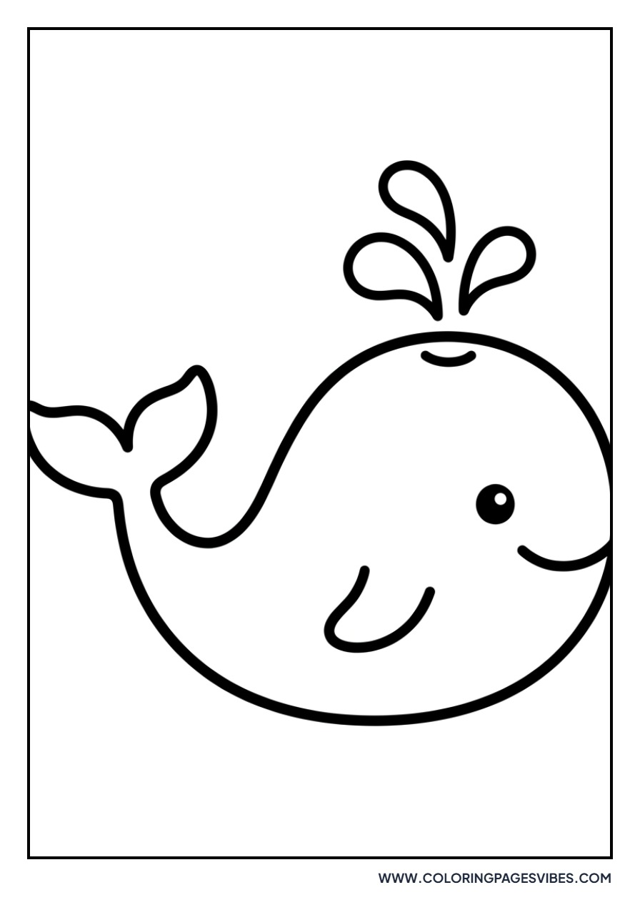 Simple Whale Outline