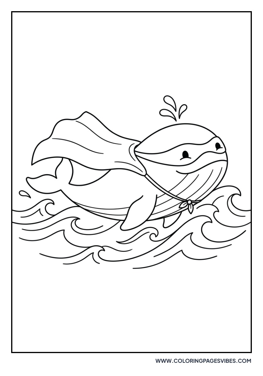 Superhero Blue Whale