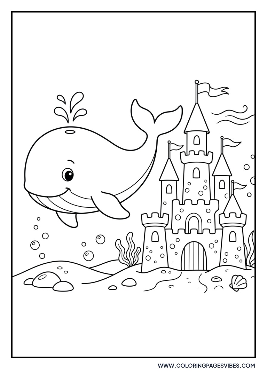 Whale and Sandcastle