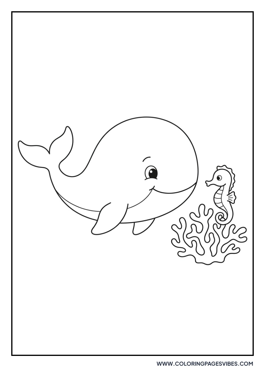 Whale and Sea Horse