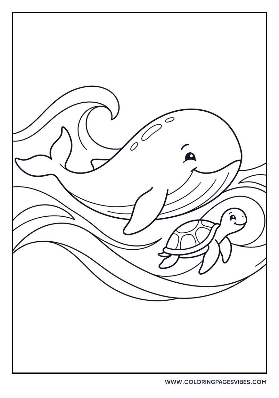 Whale and Sea Turtle Friend