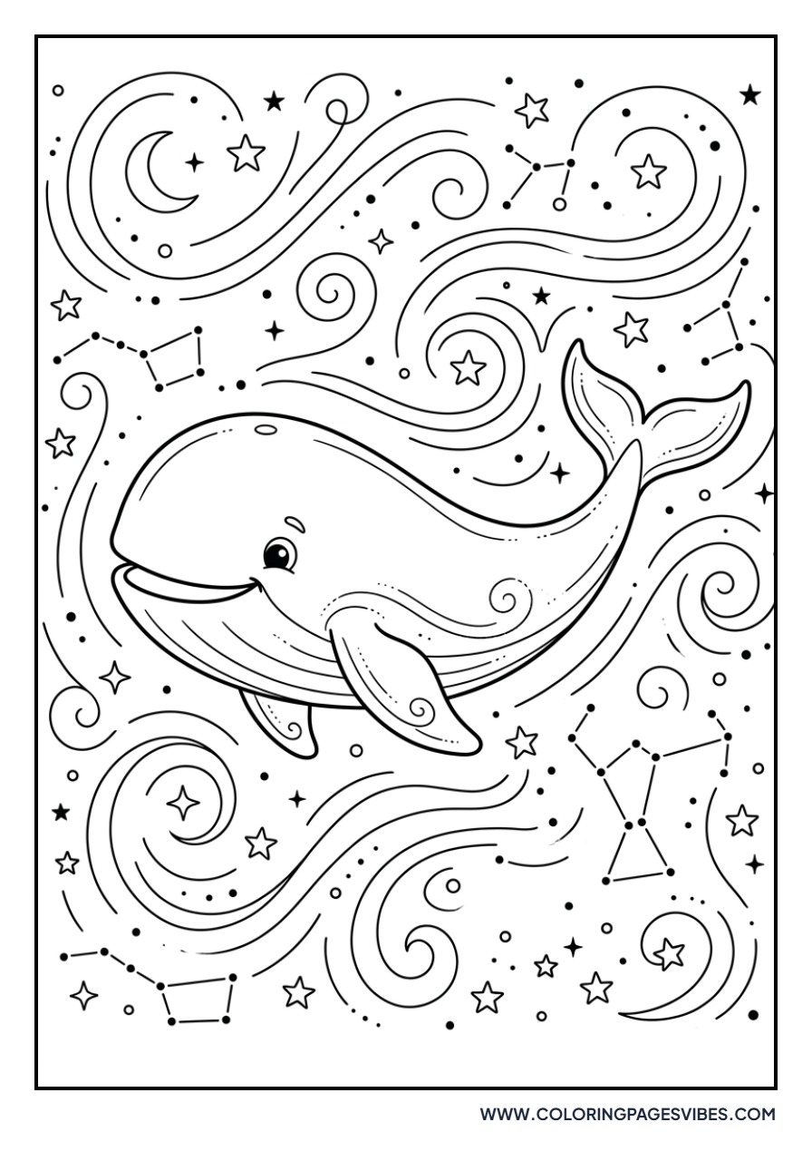 Whale and Starry Night
