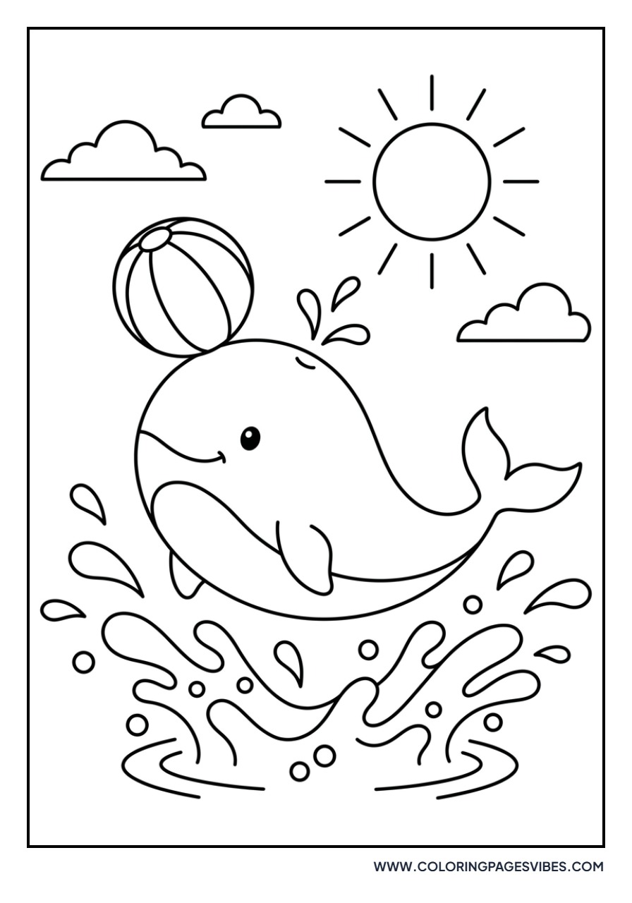 Whale Playing Ball