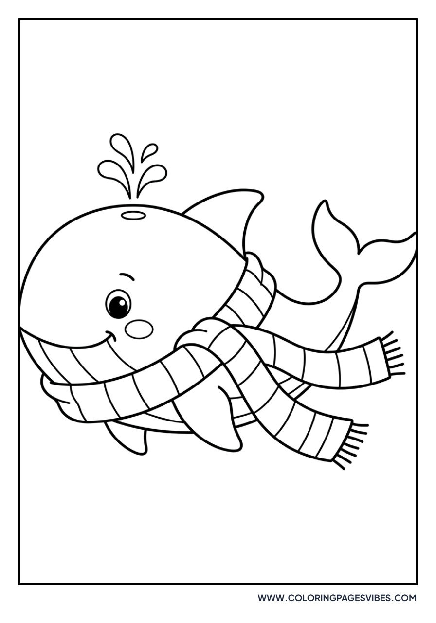 Whale Wearing a Scarf