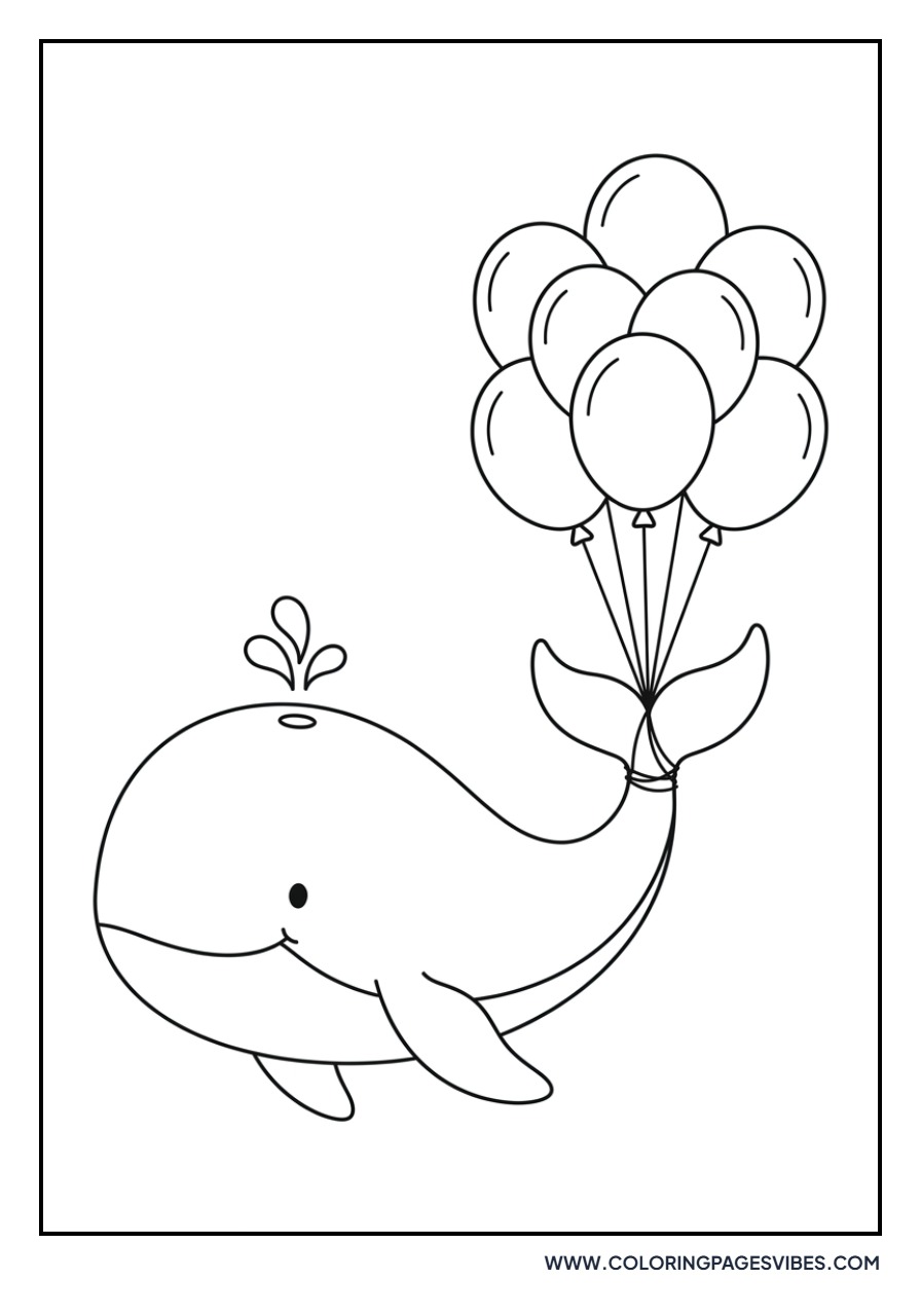 Whale with Balloons