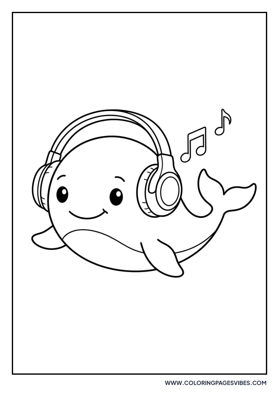 Whale with Headphones