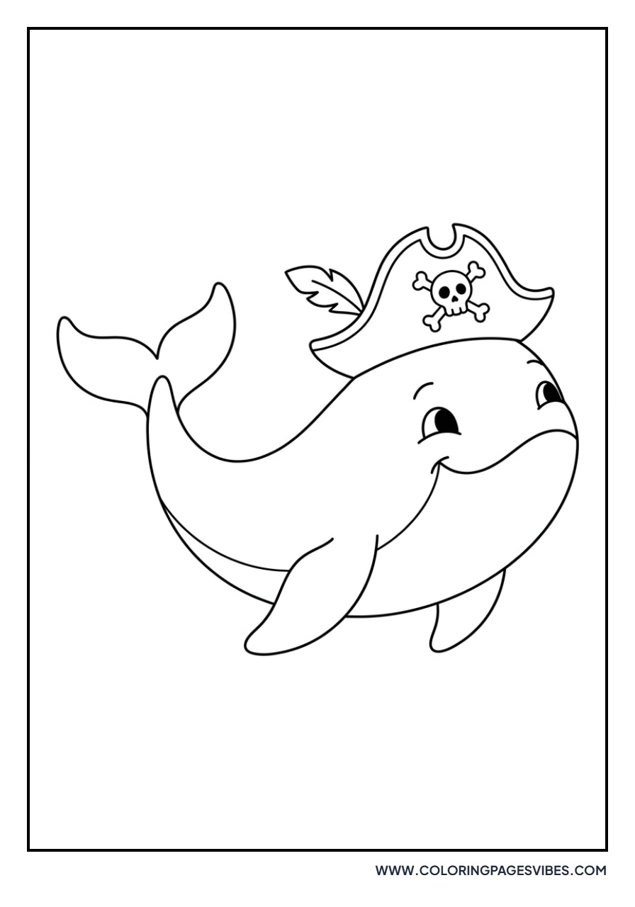 Whale with Pirate Hat