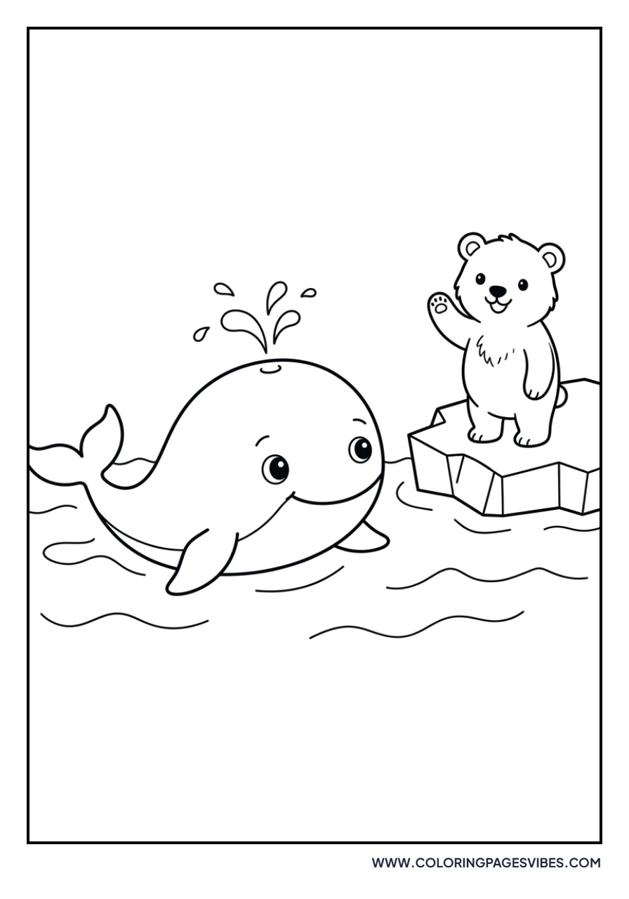 Whale with Polar Bear