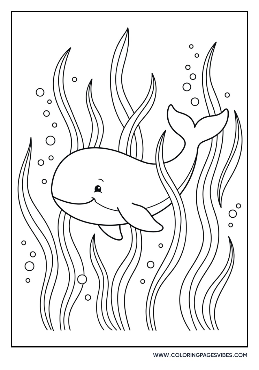 Whale with Sea Grass