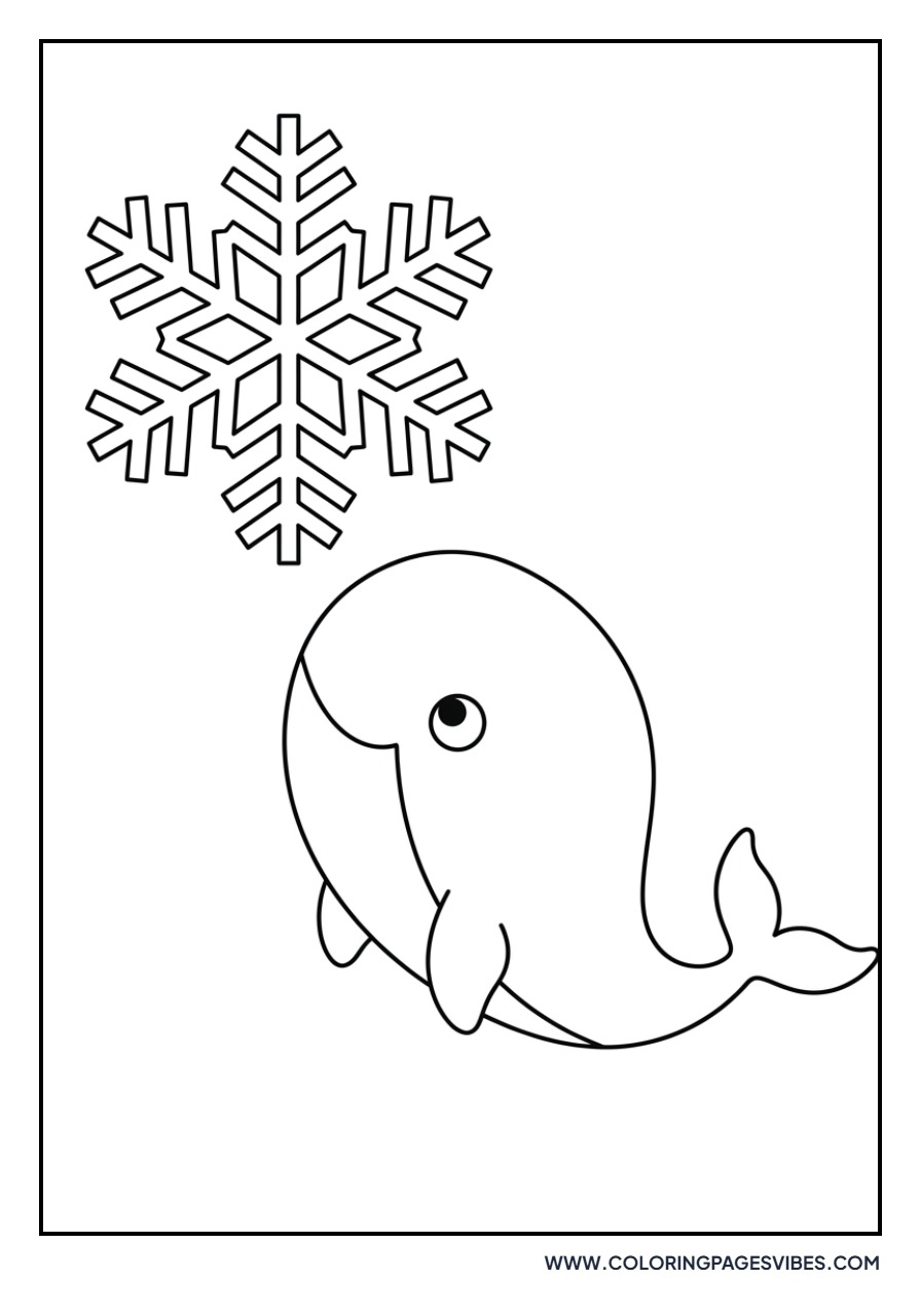Whale with Snowflake