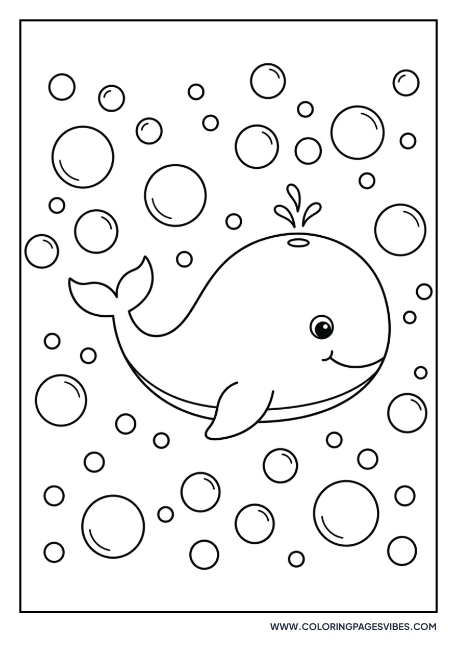 Whale with Underwater Bubbles