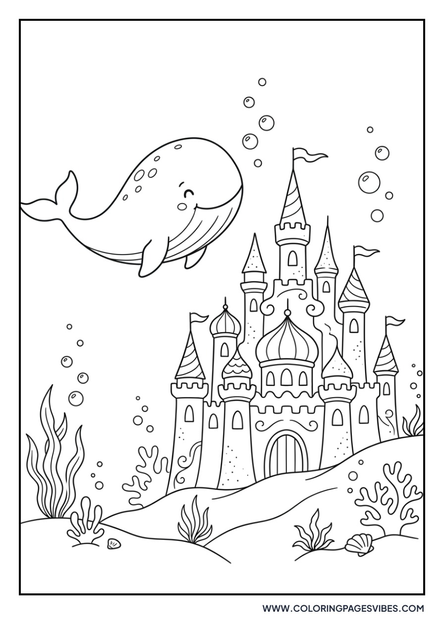 Whale with Underwater Castle