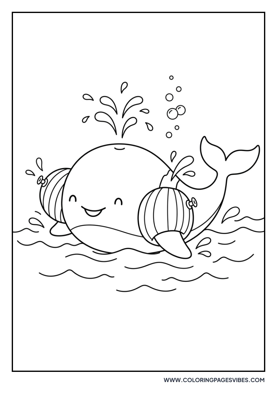 Whale with Water Wings