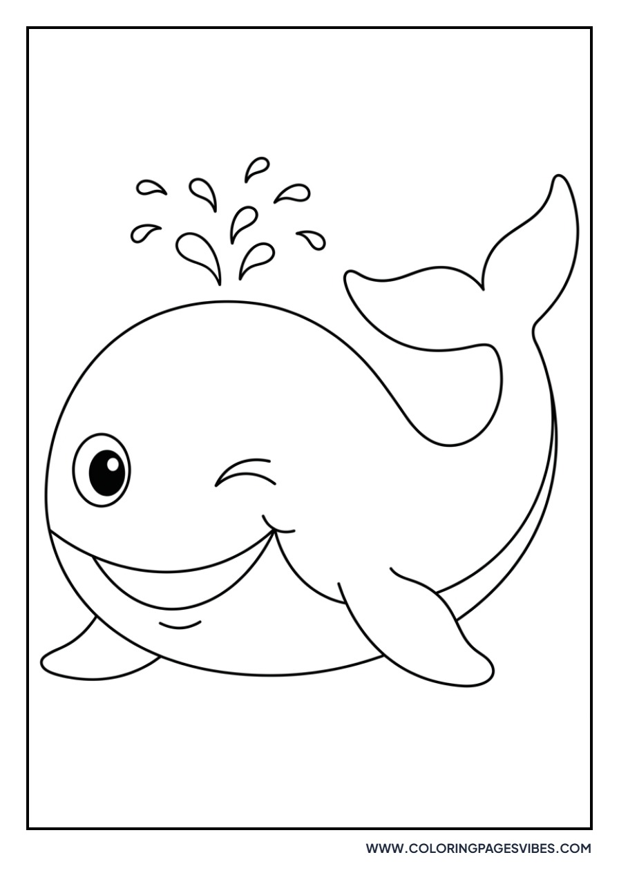 Winking Blue Whale