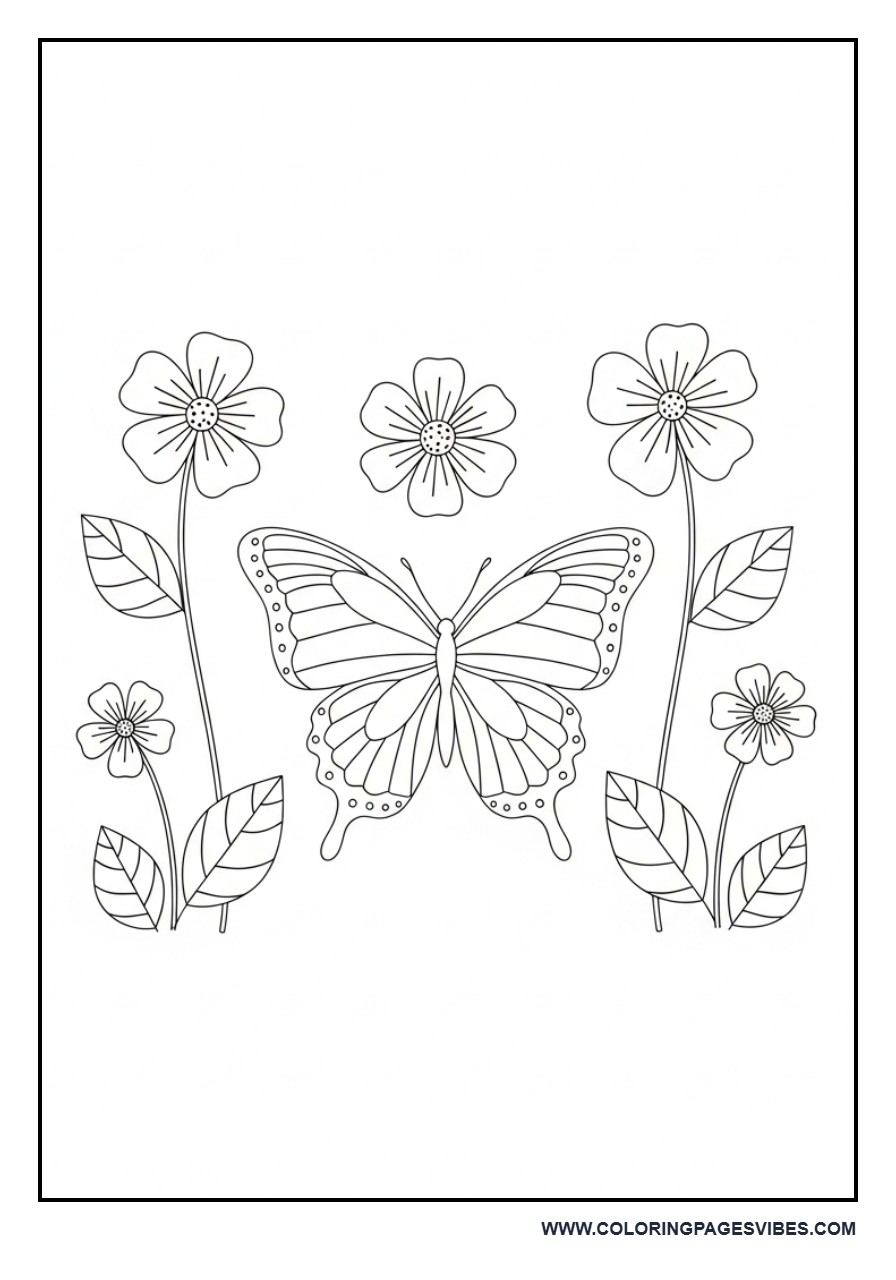 Butterfly in a Small Garden