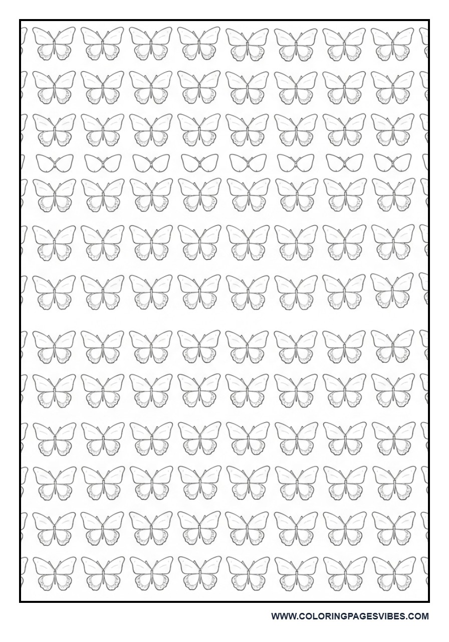 Butterfly Pattern Repeating Sheet