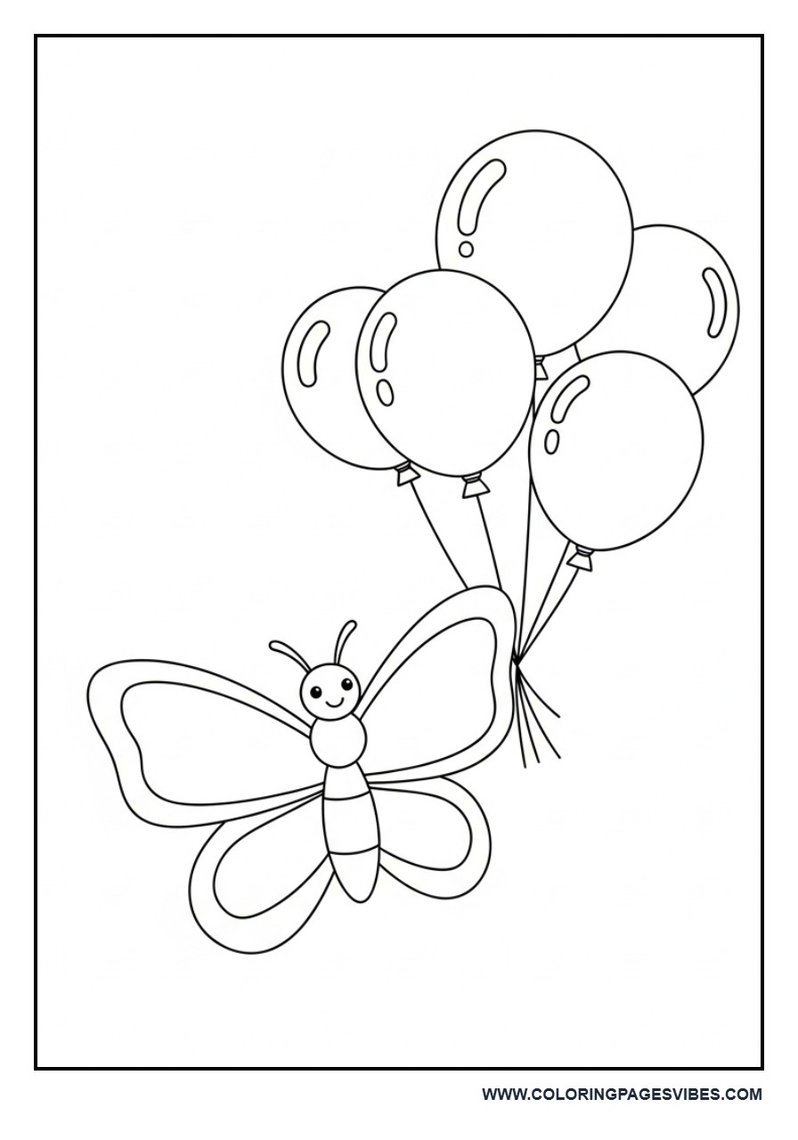 Butterfly with Balloon Theme