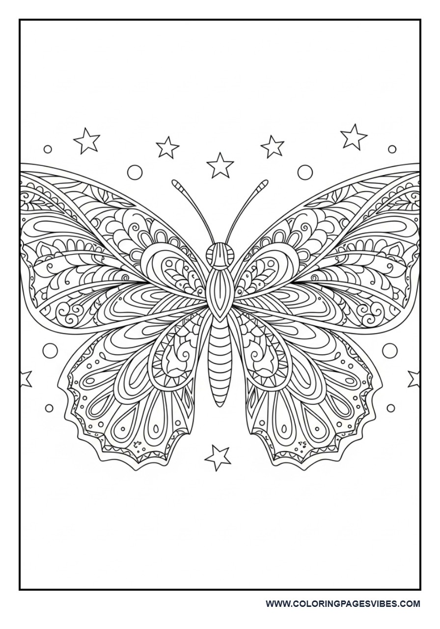 Butterfly with Decorative Patterns