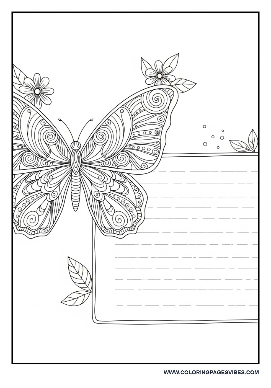 Butterfly with Positive Quote Space