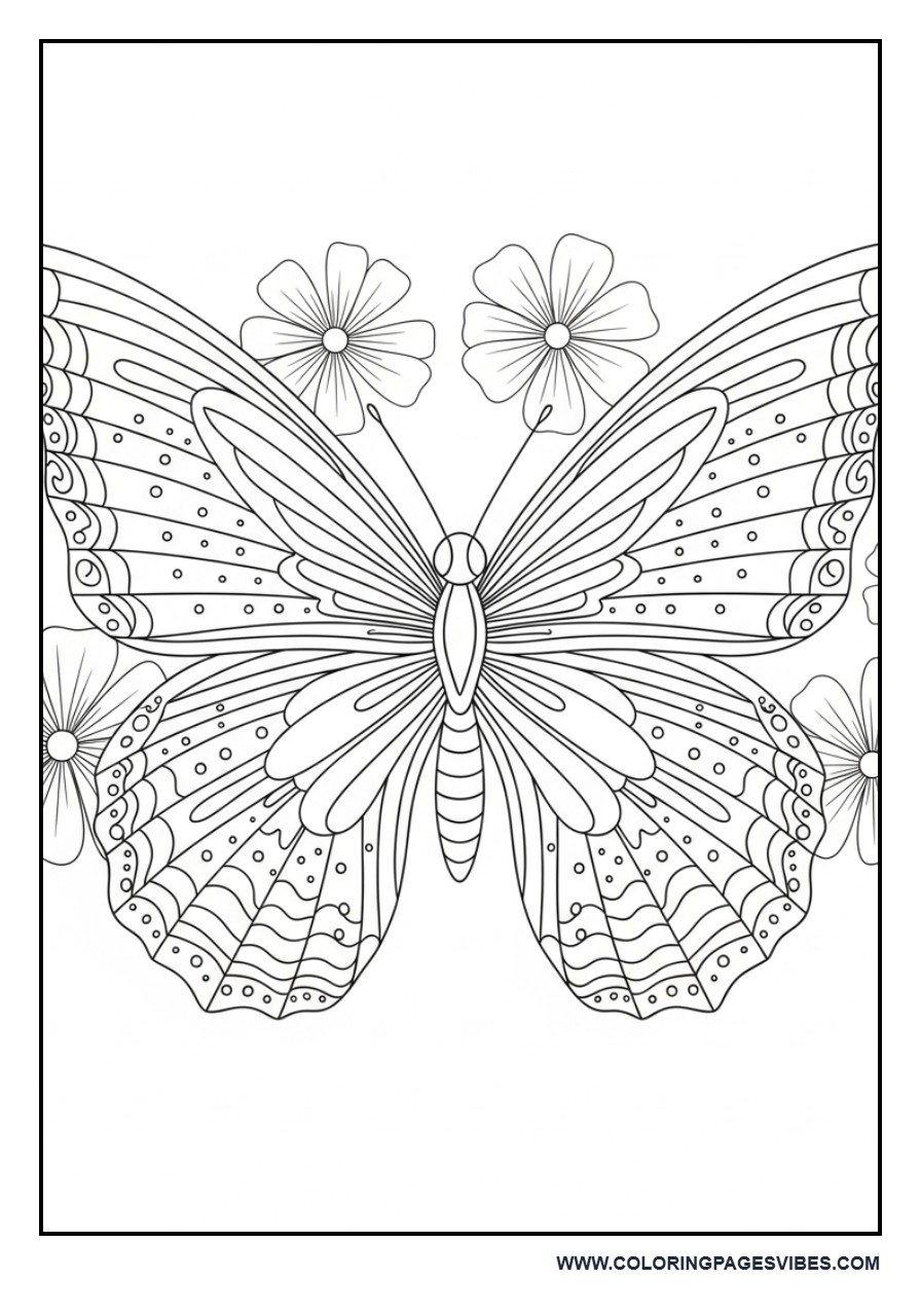 Butterfly with Repeating Pattern Layers