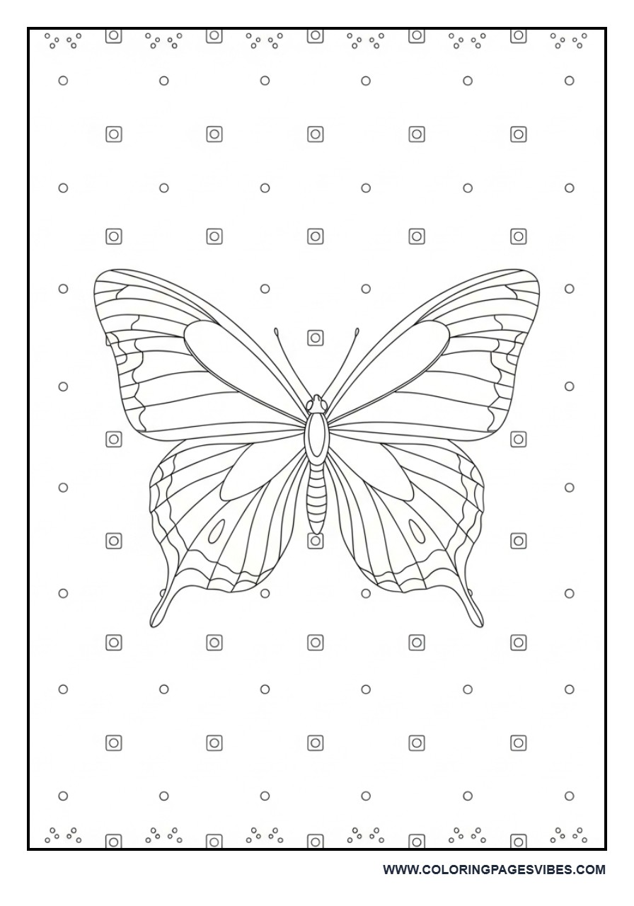 Butterfly with Soft Pattern Background