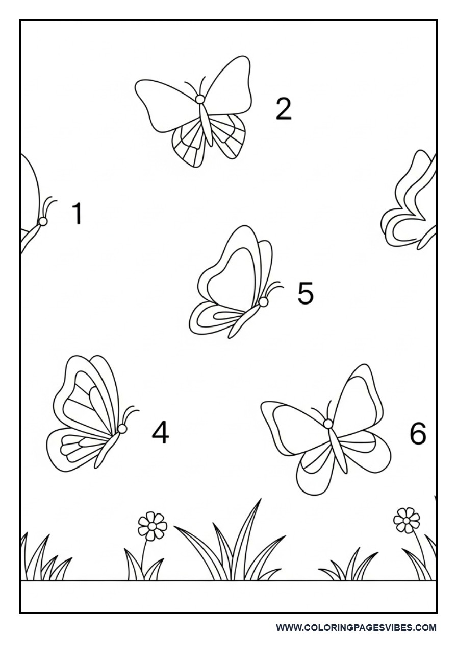 Count and Color Butterflies