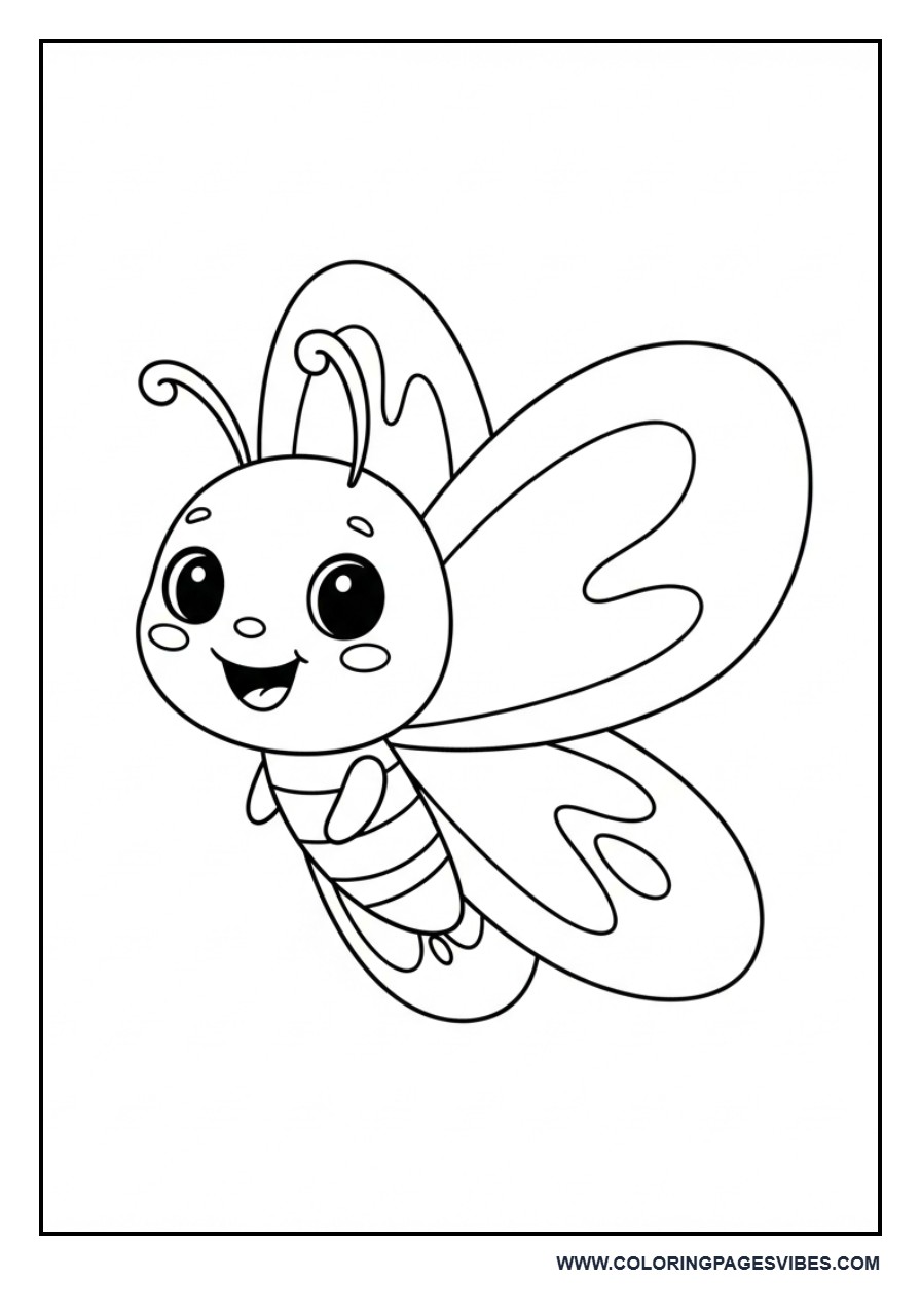 Cute Cartoon Butterfly Smile