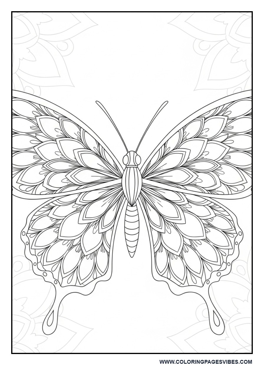 Floral Pattern Butterfly Wings