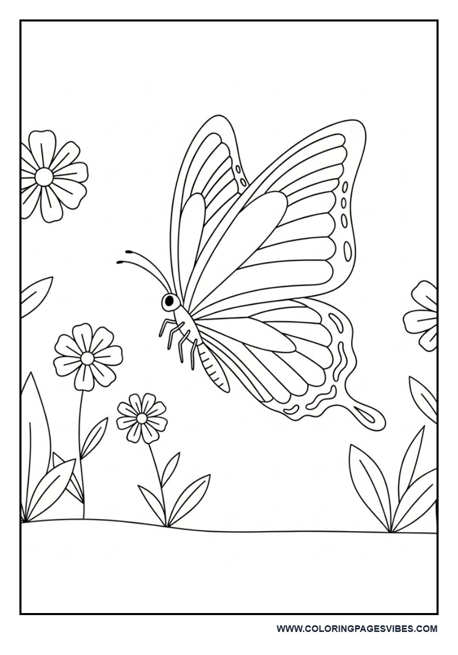 Garden Butterfly Scene